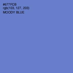 #677FCB - Moody Blue Color Image